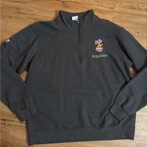 Robinhood Acquisition Team Quarter Zip Sweatshirt Grey Large